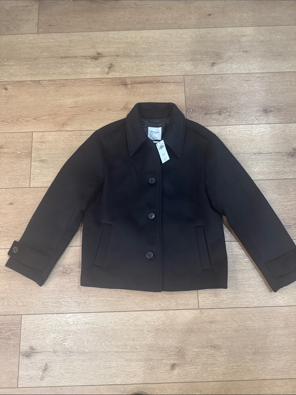 Brand New Women’s Abercrombie Black Peacoat Jacket By Gymboree